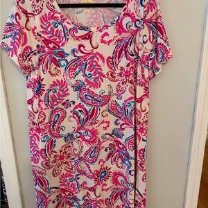 Lilly Pulitzer Pink and Blue Paisley Dress